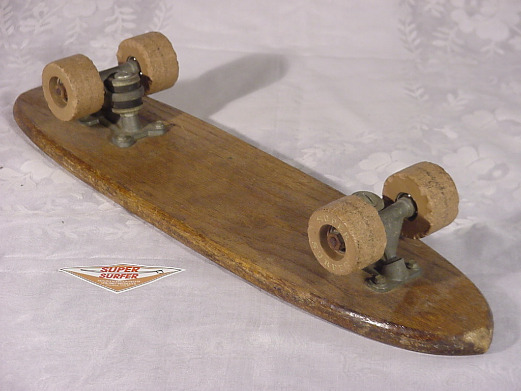 VINTAGE SUPER SURFER SKATE BOARD, FIRST EVER skateboard with CLAD