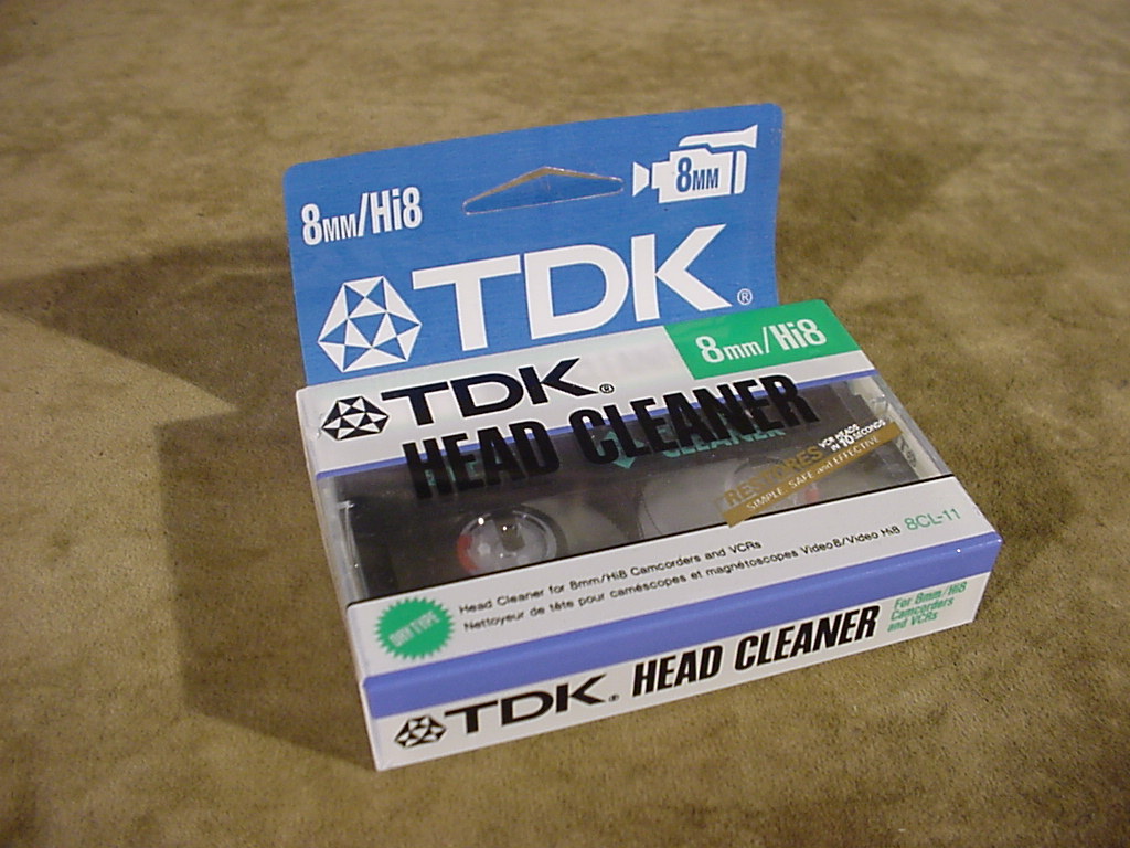 TDK HEAD CLEANER FOR 8MM HI8 VIDEO CAMERAS and PLAYERS 8CL11 DRY eBay