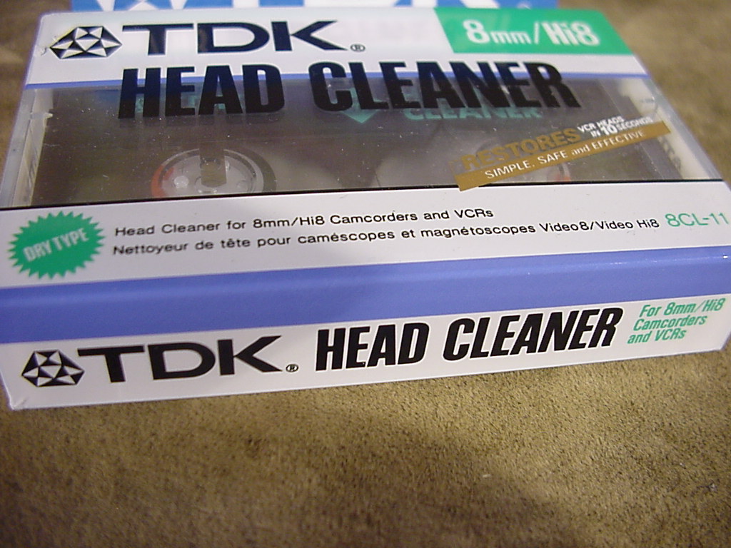 TDK HEAD CLEANER FOR 8MM HI8 VIDEO CAMERAS and PLAYERS 8CL11 DRY eBay