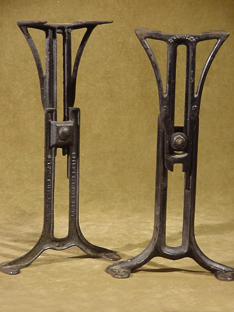 ANTIQUE CHANDLER ADJUSTABLE CAST IRON LEGS JUNE 9, 1898 Industrial machine age eBay
