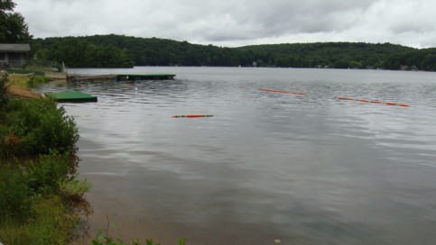 The Recreation Committee is organizing swimming lessons in the area marked with orange floating markers.