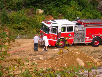 Holland Fire Department with Engine 2.