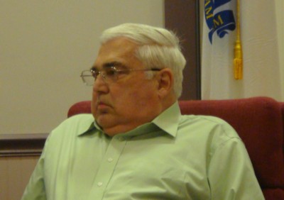 Earl Johnson sitting on the Board of Selectmen