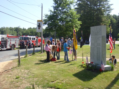 Two Fire Engines from the Holland Fire Department and some of our volunteer fire fighters in the back ground.