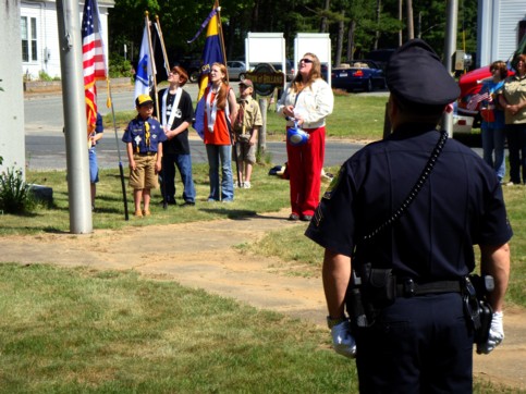 Singing of the National Anthem.