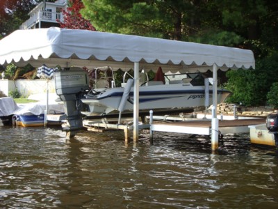 Moored boat of Lynn Arnold and Fred Beaulieu