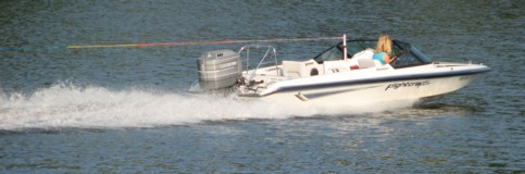 Lynn Arnold driving the boat and acting as spotter at the same time, Holland officials are above the law...