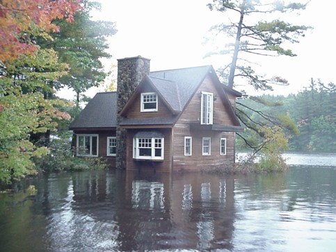 My flooded house in the morning of October 15, 2005.