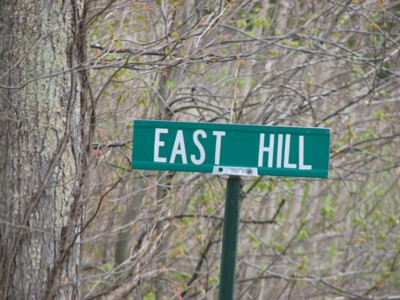 East Hill Street sign at north end of East Hill Road