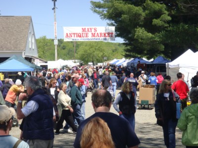 Main isle at May's Antique Market on Thursday around noon time.