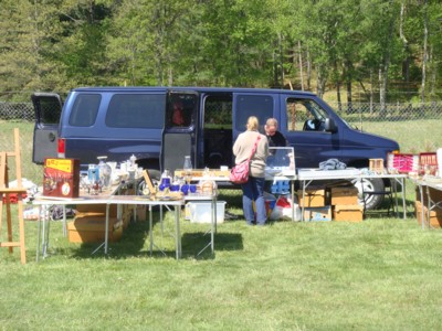 A van, some folding tables, and you are in business...