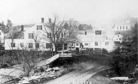Holland Hotel, later called the Holland Inn, and Church.